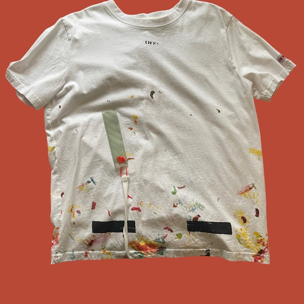 Off white tee paint splatter!